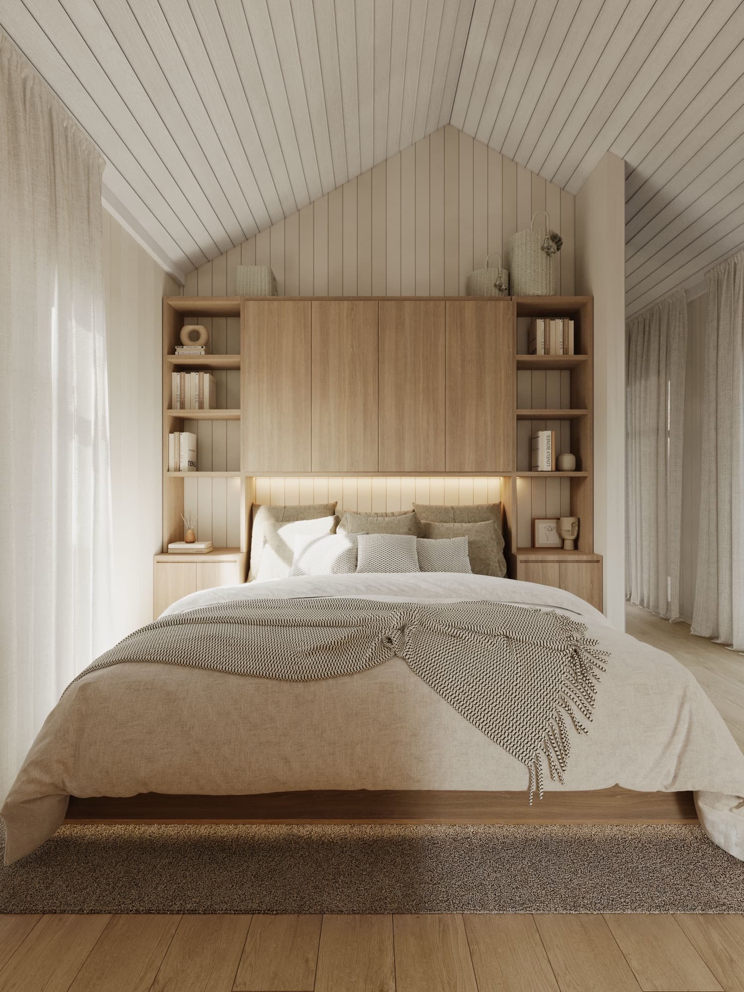Studio bedroom with water outlook