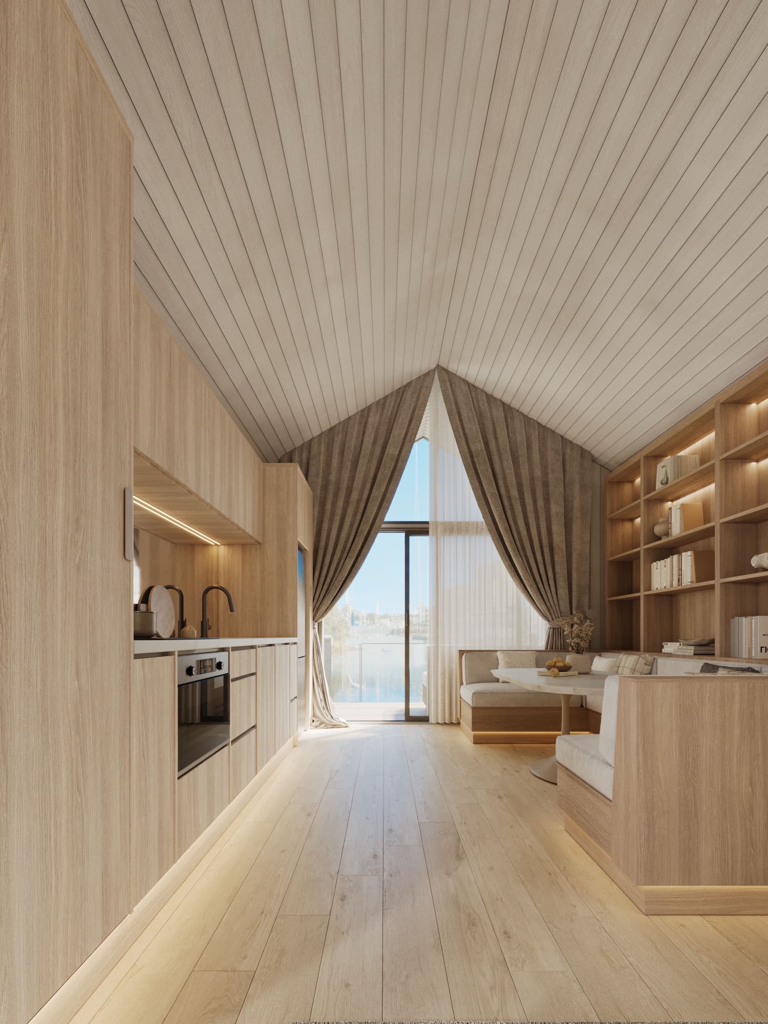 Studio dining in natural light