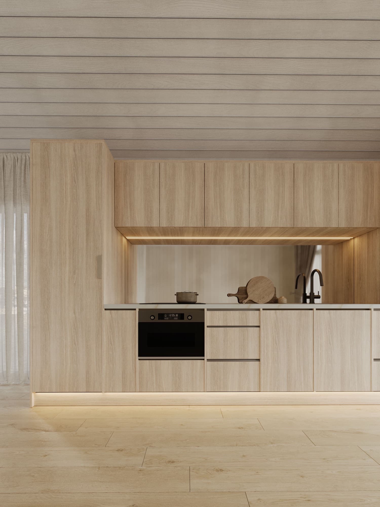 Studio kitchen with refined finishes